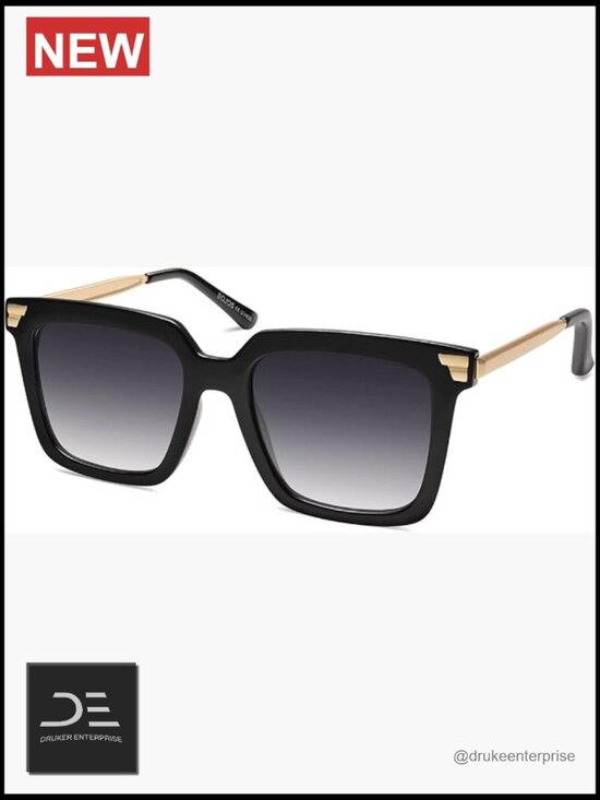 Retro Oversized Square Sunglasses with UV400 Protection main image 6